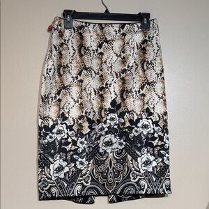 White House Black Market Snake Print Pencil Skirt